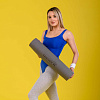 Коврик для йоги и фитнеса PROFI-FIT, 6 мм, СТАНДАРТ (серый)