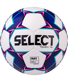 Мяч футбольный Tempo TB IMS №5 белый/фиолетовый/синий